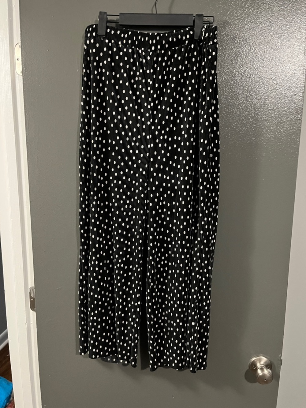 ASOS Black and White Polka Dot Wide-Leg Pants